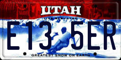 UT license plate E135ER