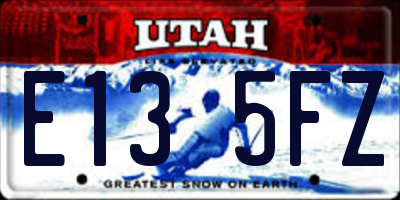 UT license plate E135FZ