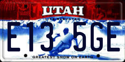 UT license plate E135GE