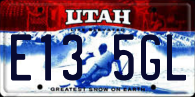 UT license plate E135GL