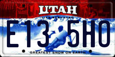 UT license plate E135HO