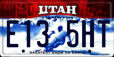 UT license plate E135HT