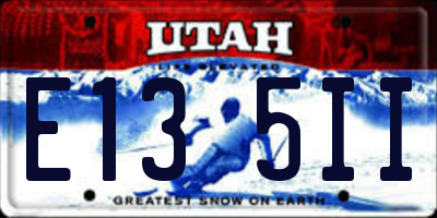 UT license plate E135II