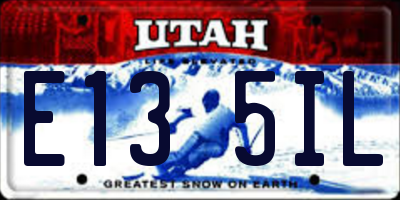 UT license plate E135IL