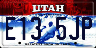 UT license plate E135JP