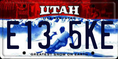 UT license plate E135KE