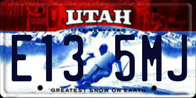 UT license plate E135MJ