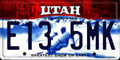 UT license plate E135MK