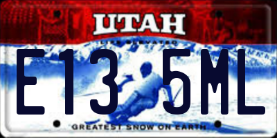 UT license plate E135ML