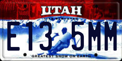 UT license plate E135MM