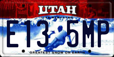 UT license plate E135MP