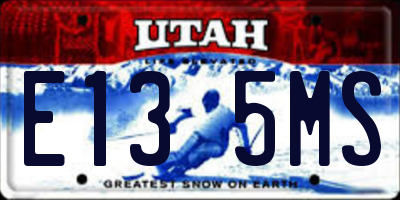 UT license plate E135MS