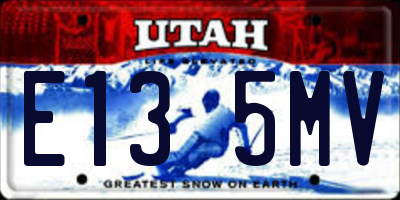UT license plate E135MV