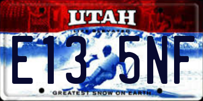 UT license plate E135NF