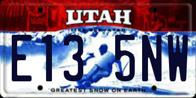 UT license plate E135NW
