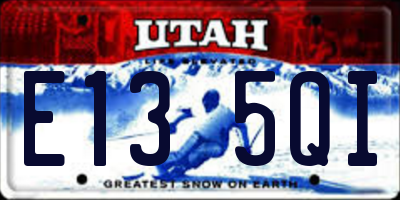UT license plate E135QI