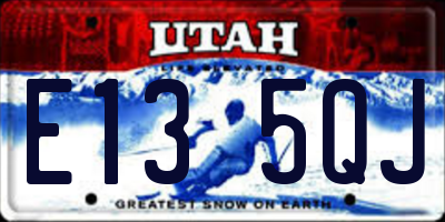 UT license plate E135QJ