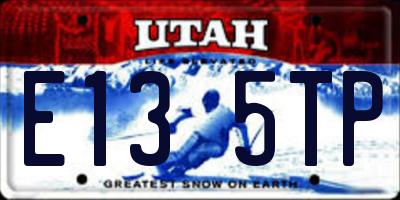 UT license plate E135TP