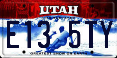 UT license plate E135TY