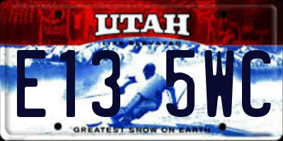UT license plate E135WC