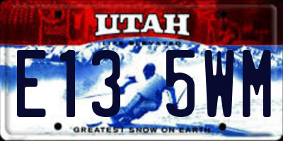 UT license plate E135WM
