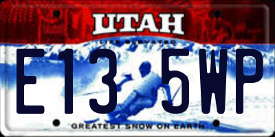 UT license plate E135WP