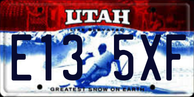 UT license plate E135XF