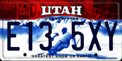 UT license plate E135XY