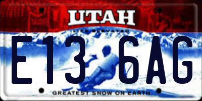 UT license plate E136AG
