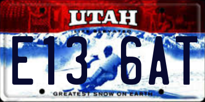 UT license plate E136AT