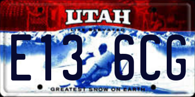 UT license plate E136CG