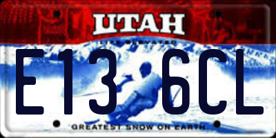 UT license plate E136CL