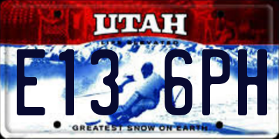 UT license plate E136PH