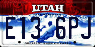 UT license plate E136PJ