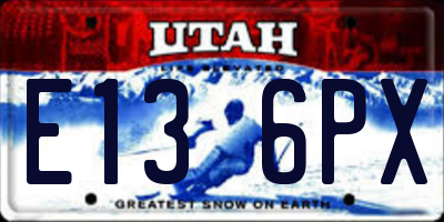 UT license plate E136PX