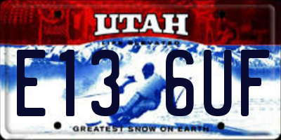 UT license plate E136UF