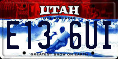 UT license plate E136UI