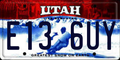 UT license plate E136UY
