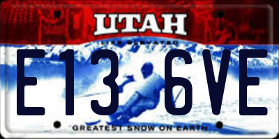 UT license plate E136VE