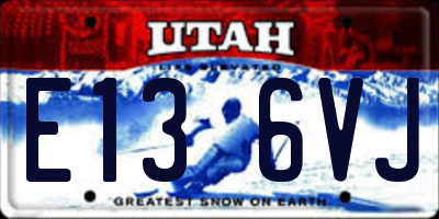 UT license plate E136VJ