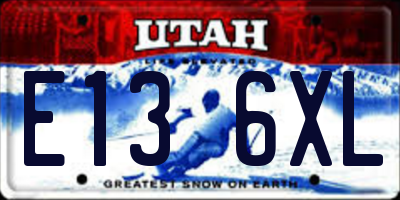 UT license plate E136XL