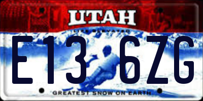 UT license plate E136ZG