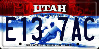 UT license plate E137AC