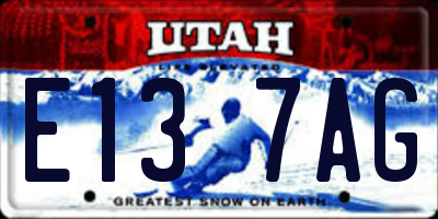 UT license plate E137AG