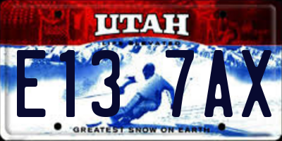 UT license plate E137AX