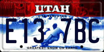 UT license plate E137BC