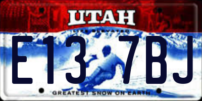 UT license plate E137BJ