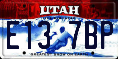 UT license plate E137BP