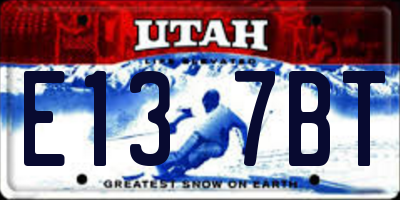 UT license plate E137BT