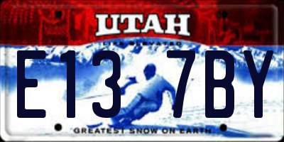UT license plate E137BY